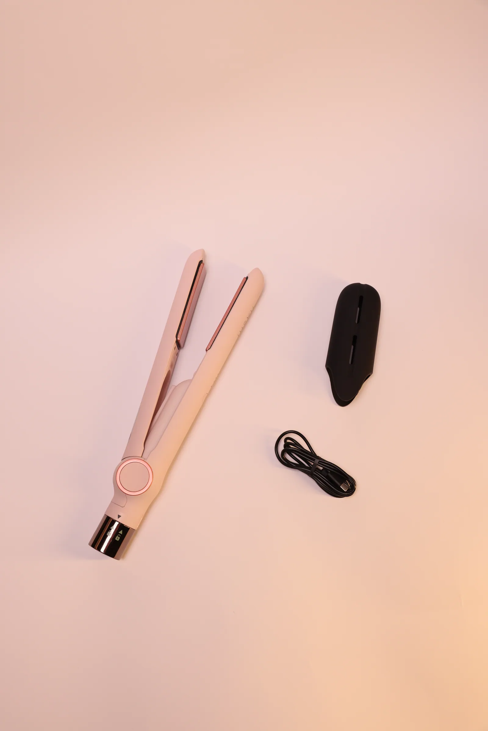 Hashi rose gold hair straightener